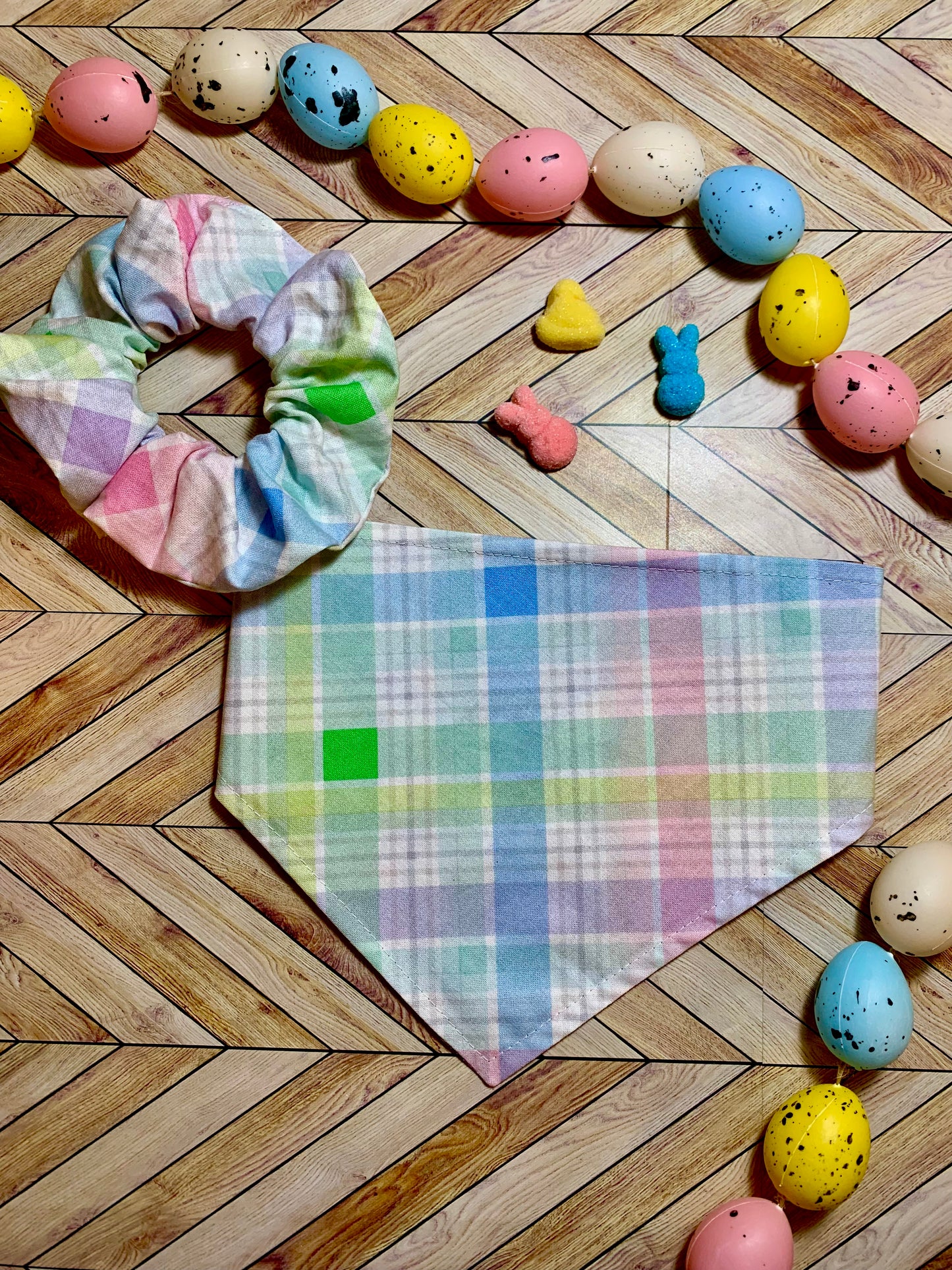 Easter Plaid Scrunchie