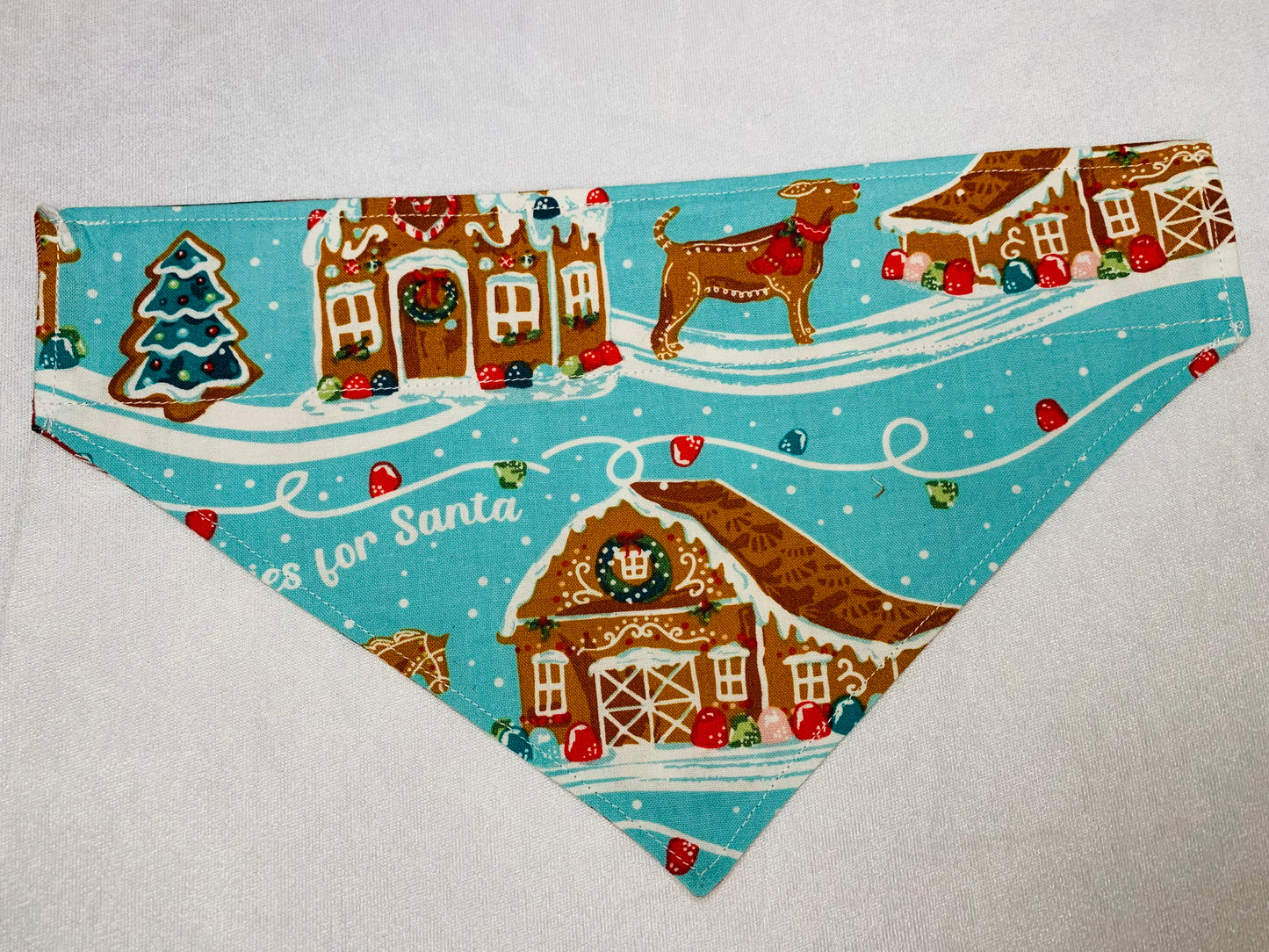 Gingerbread & Paw Prints Bandana