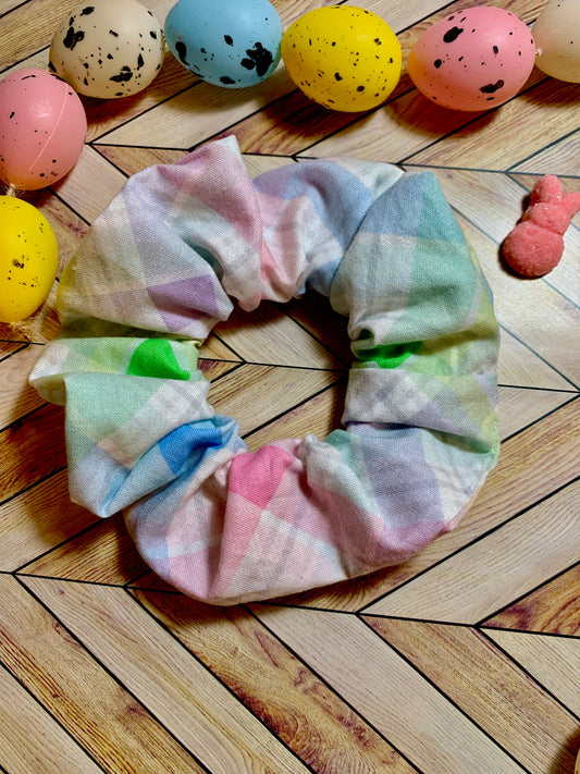 Easter Plaid Scrunchie