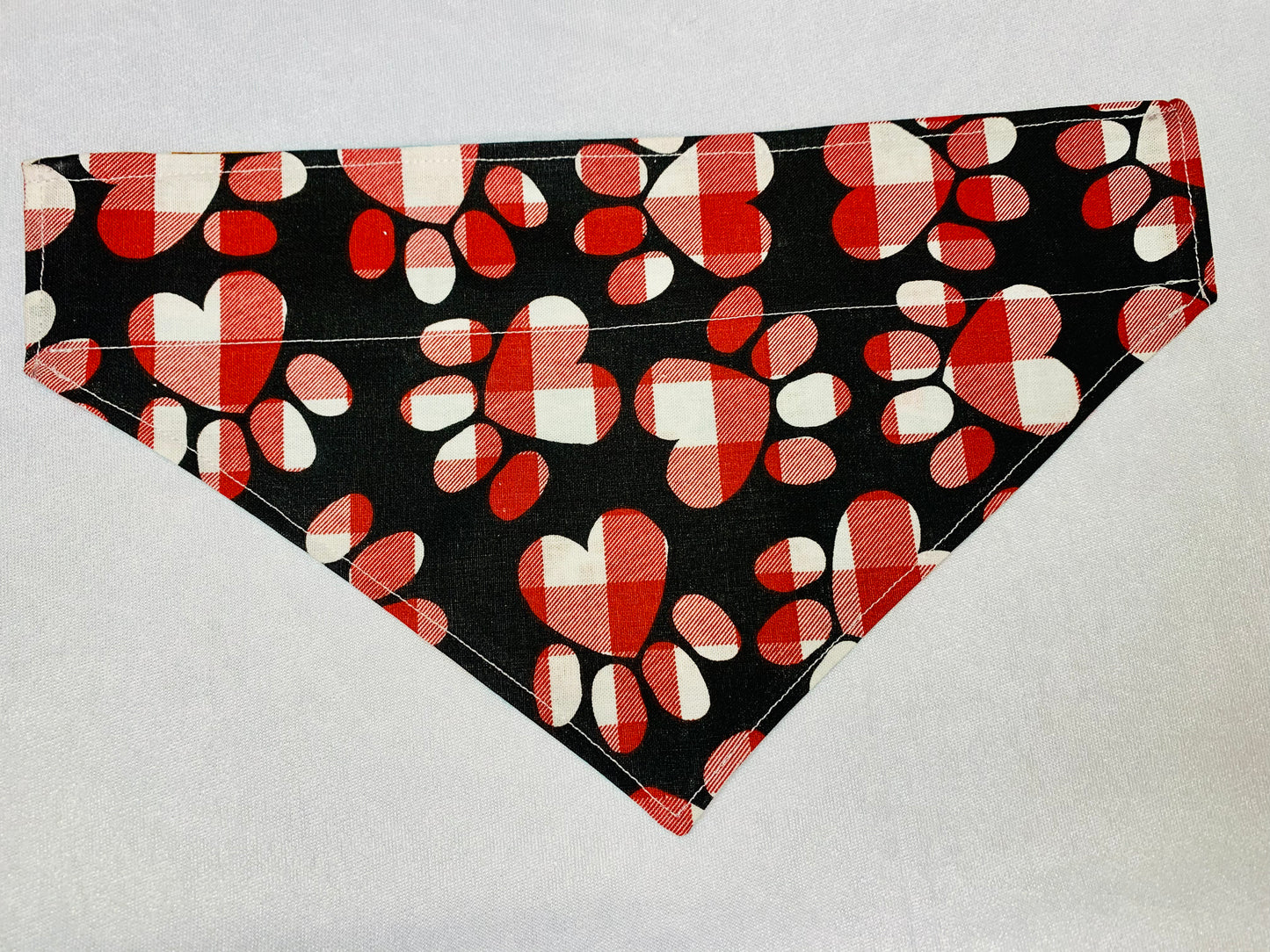 Gingerbread & Paw Prints Bandana